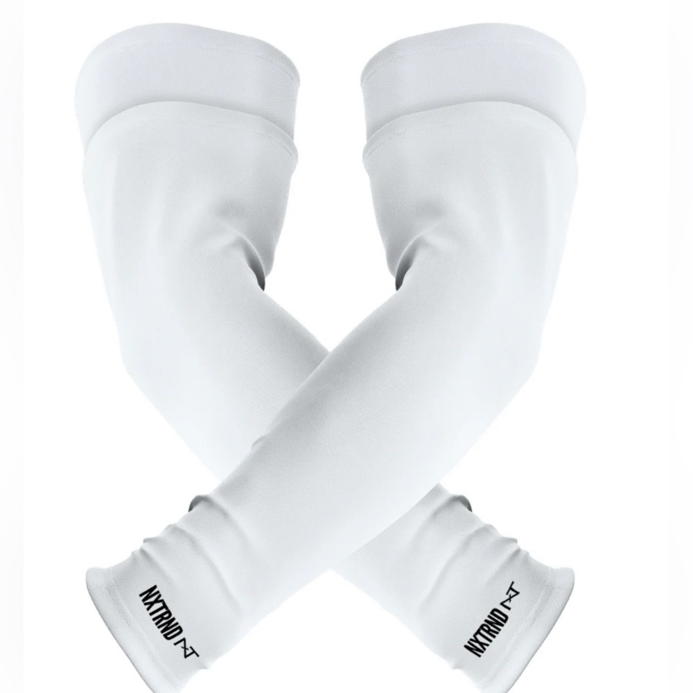 NXTRND DOUBLE ARM SLEEVES WHITE (2 PAIR)
